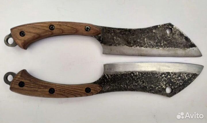 Нож-тяпка для мяса сталь Х45, кованый, ручка ясень