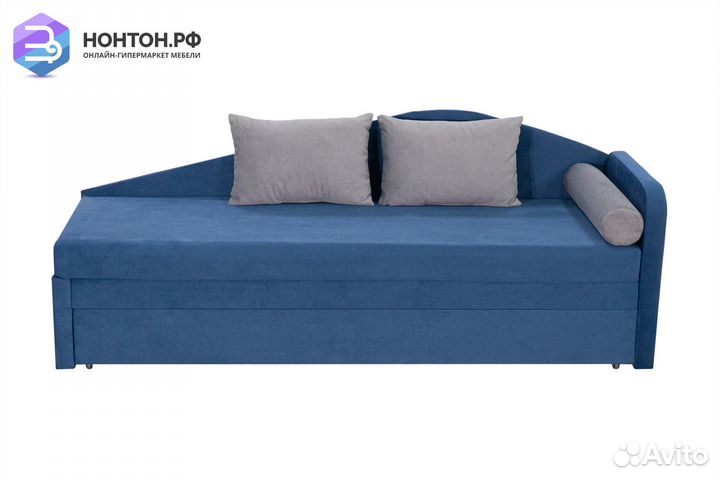 Диван еврософа Верди правый синий