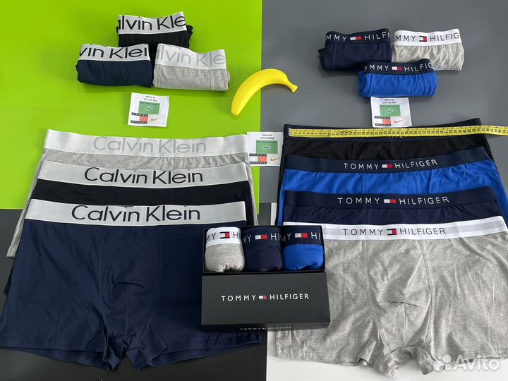Трусы мужские боксеры calvin klein большие размеры
