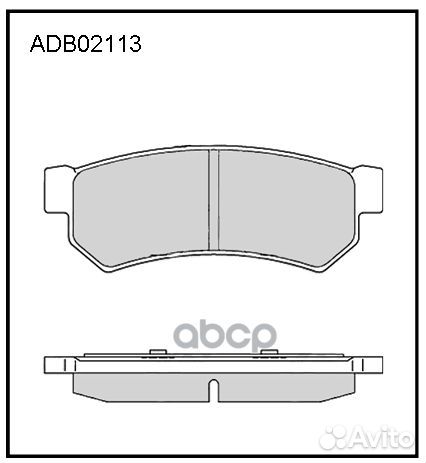 Колодки тормозные дисковые задние ADB02113 allied