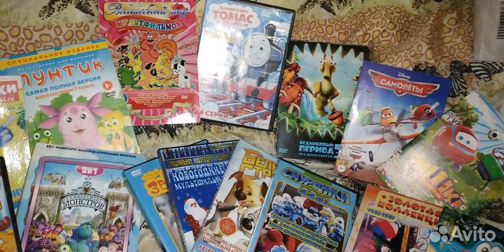 Двд диски с мультфильмами для детей 19штук