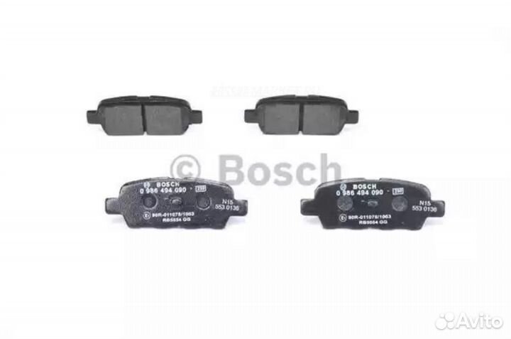Bosch 0 986 494 090 Колодки тормозные дисковые зад