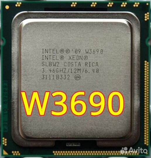 Xeon W3690 3.73GHz 12Mb LGA1366 6 ядер 12 потоков
