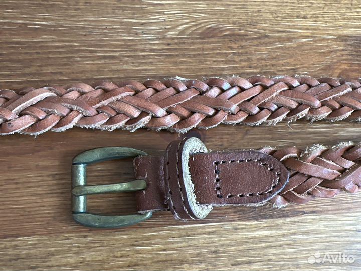 Ремень женский кожаный коричневый