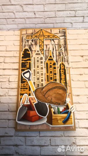 Открытка на день строителя ручной работы