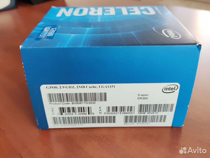 Процессор intel celeron G3930 lga1151 BOX