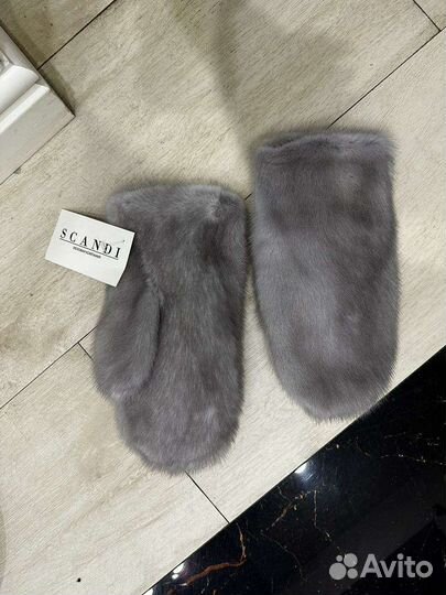 Рукавицы из норки и ондатры