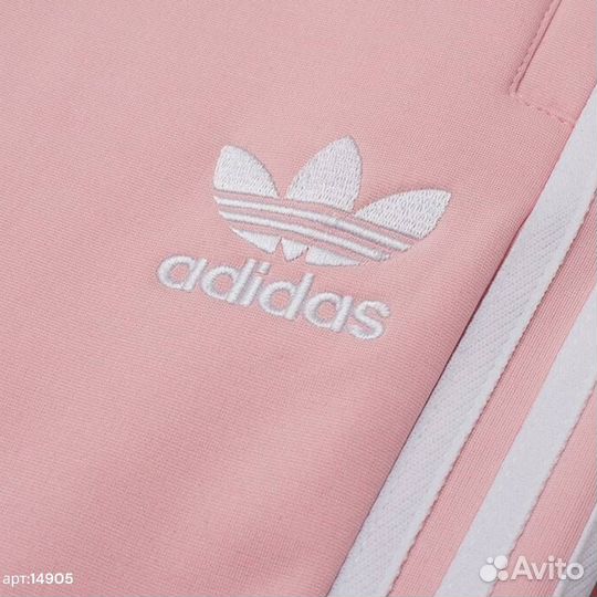 Спортивные штаны adidas розовые утепленные 52(L/XL)