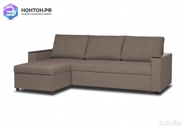 Диван угловой дельфин Тайлер бежевый