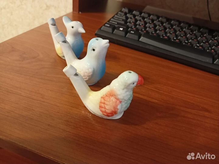 Фарфоровые птицы свистки водяные