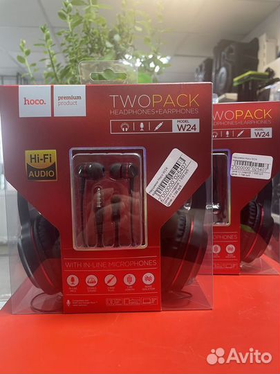 Наушники Hoco W24 2в1