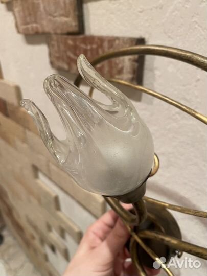 Люстра и 2 бра. Комплект. Бронза