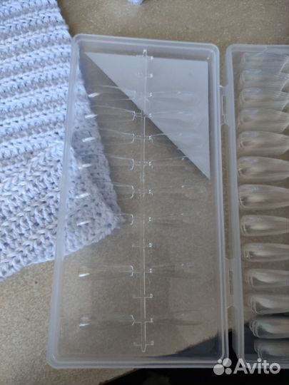 Типсы гелевые миндаль