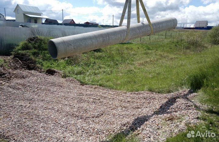 Труба в канаву на въезд к участку