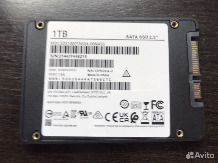 Ssd 2.5 SATA для ноутбука 1tb
