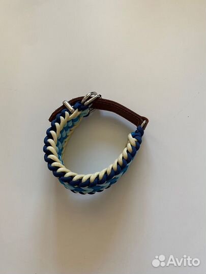 Ошейник из кожи и паракорда