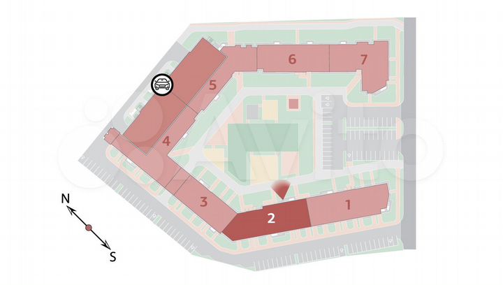 2-к. квартира, 53,3 м², 11/12 эт.