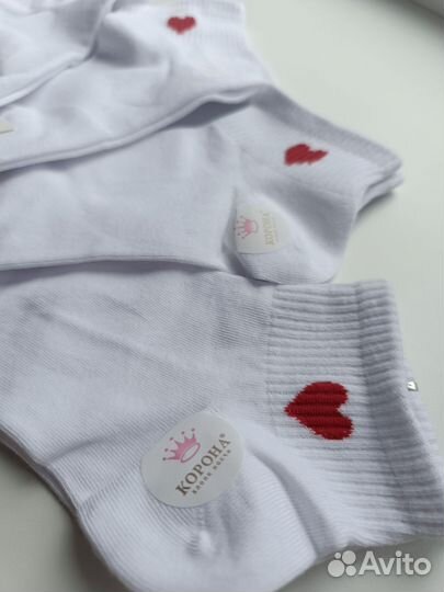 Носки женские с сердечком