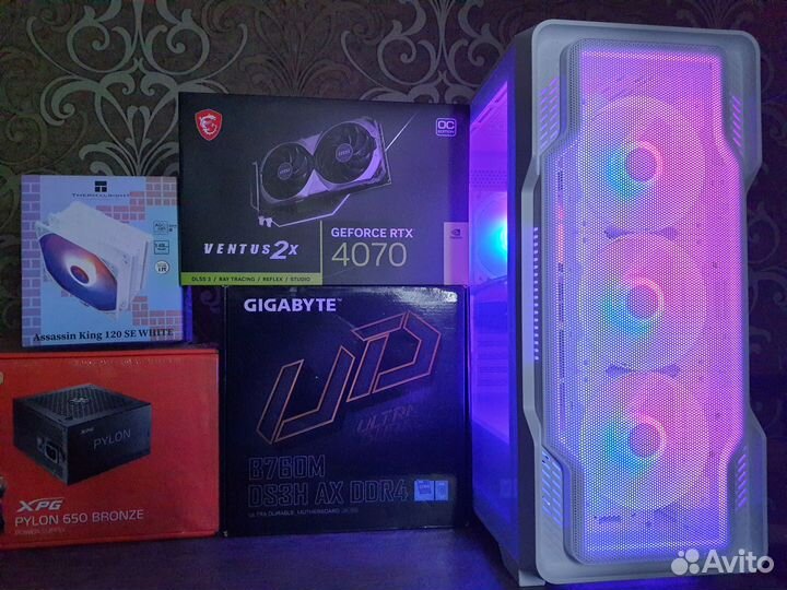 Игровой RTX4070 +Core i5 13400F/B760 WiFi/32GB/1TB