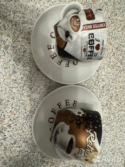 Чашка с блюдцем + подставка новые