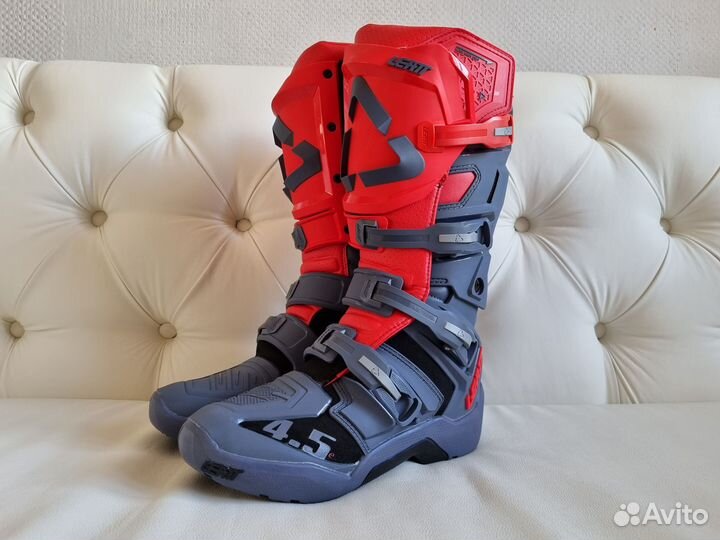 Мотоботы Leatt 4.5 Эндуро подошва Графен Красный
