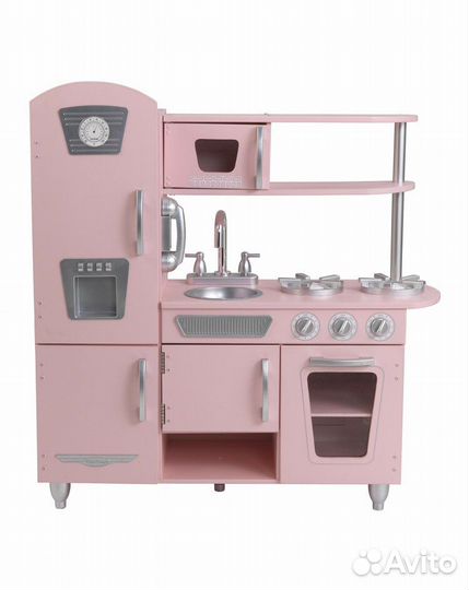 Новая деревянная кухня Kidkraft винтажная розовая