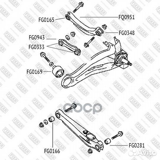 Сайлентблок рычага subaru forester/impreza/lega