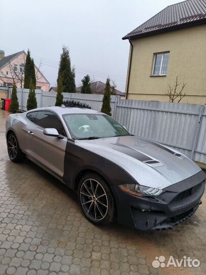 Ford Mustang 2.3 AT, 2023, битый, 4 480 км