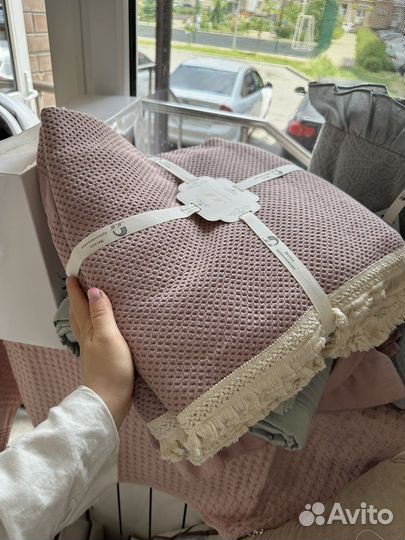 Плед покрывало 220 240 хлопок