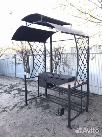 Мангал с крышей
