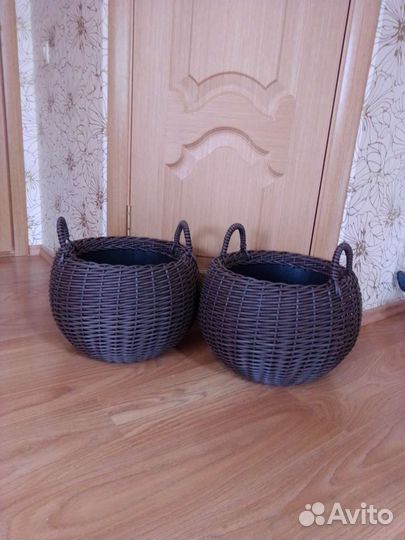 Кашпо из ротанга