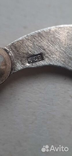 Серебряные серьги полумесяц