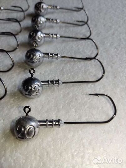 Чебурашки,Джиг головки Barbarian120 от 3/0 до 8/0