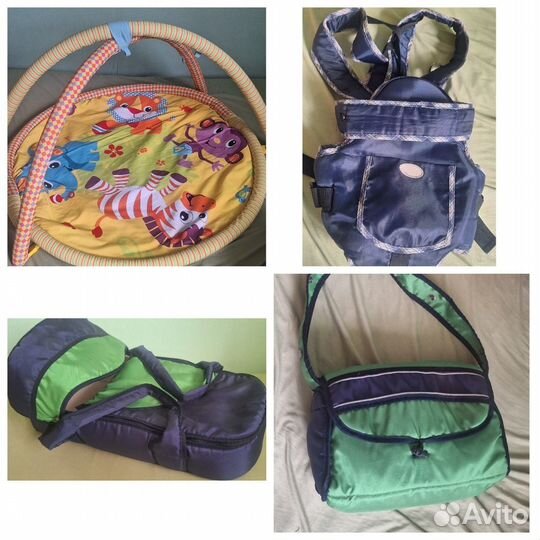 Детская одежда мешками, люлька, коврик,переноск тп