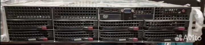 Сервер Supermicro X8DTU 2 CPU E5620 озу 24 HDD 4tb