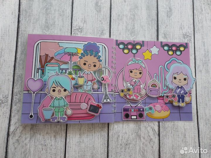 Игры на липучках Тока Бока Неоновый домик