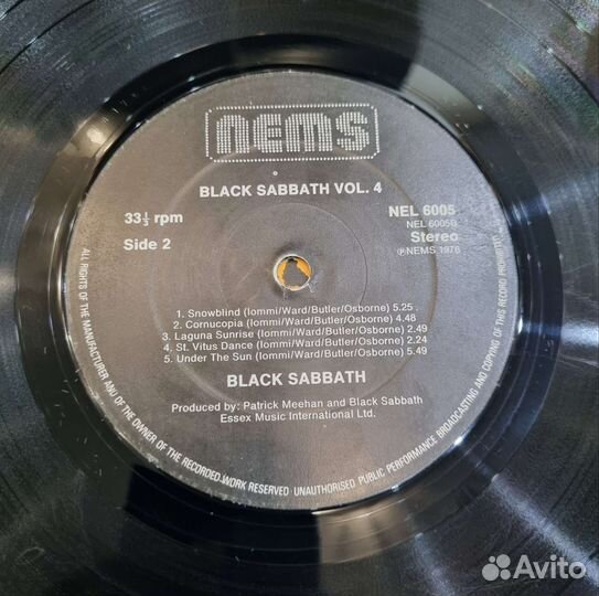 Black Sabbath – Vol.4 LP UK 1976