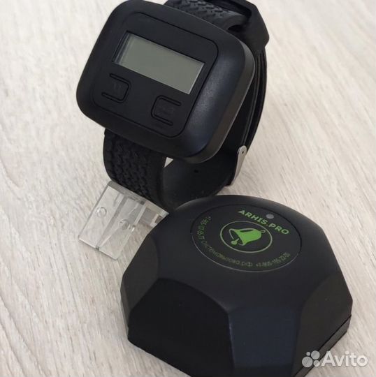 Бургер черный кнопка вызова официанта часы Эконом