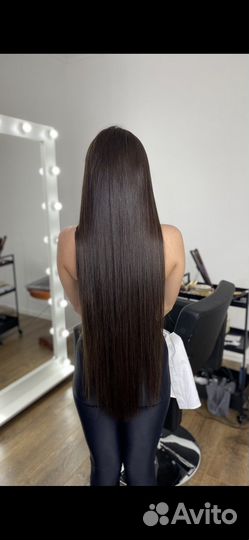 Волосы темные 73-75 см 131 грамм