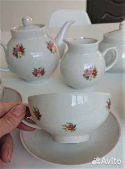 Чайные сервизы Дулево и Вербилки без позолоты