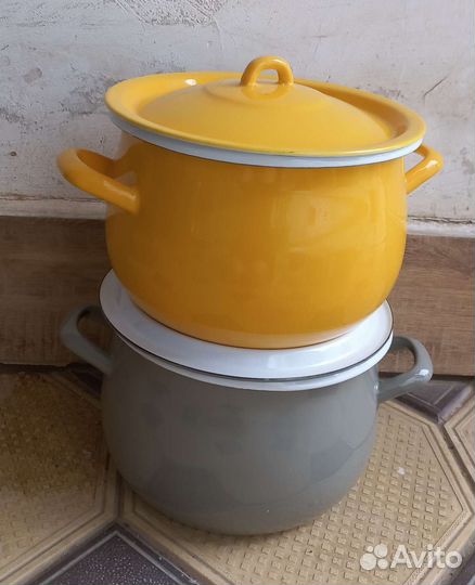 Кастрюля эмалированная СССР новая