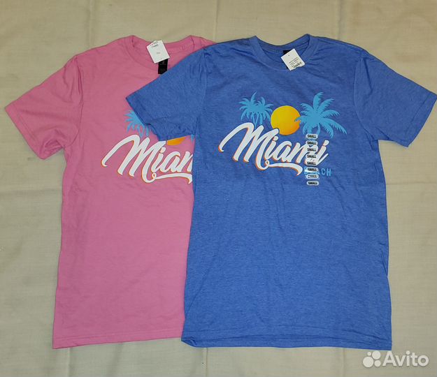 3 новые футболки Miami р. S (42)