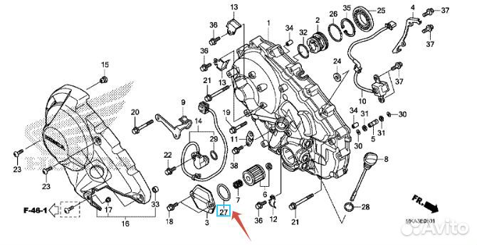 Honda O-ring масляного фильтра mgs 91302-PA9-003 а