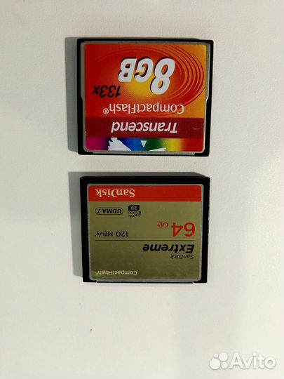 Флеш карты cf 64gb и 8gb