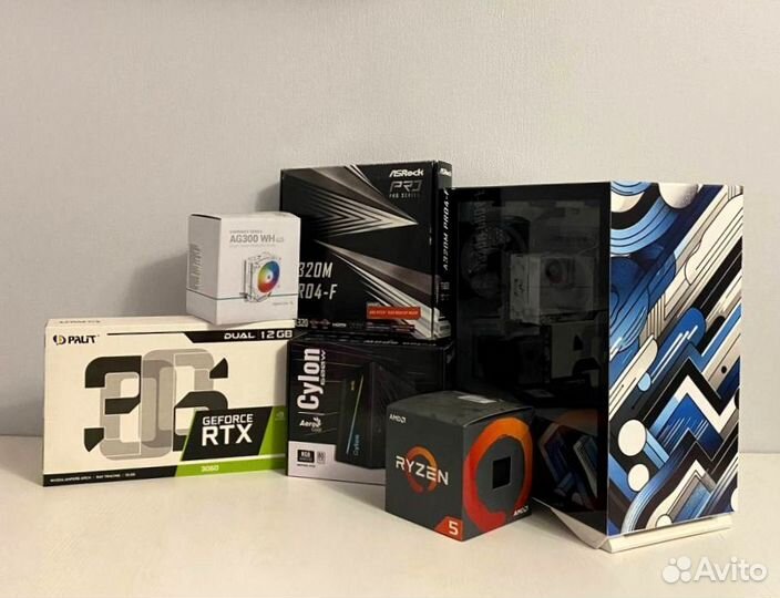 Игровой Компьютер RTX 3060 + Ryzen 5 5500 + 16GB