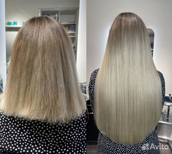 Наращивание волос, снятие волос, кератиновое выпря