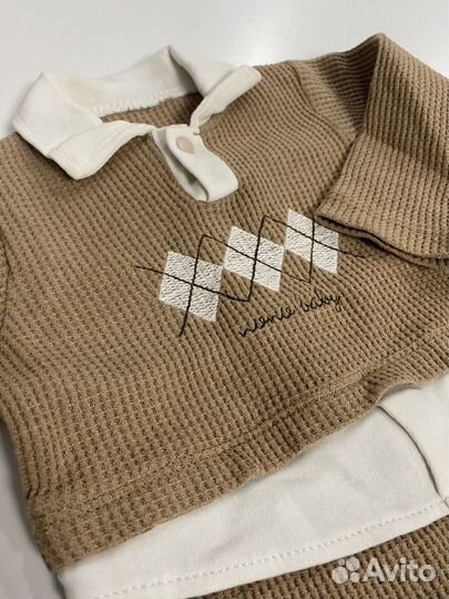 Боди рубашка для малыша