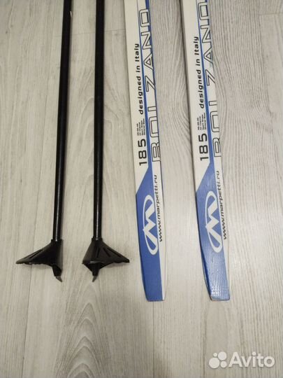Беговые лыжи 185 с палками