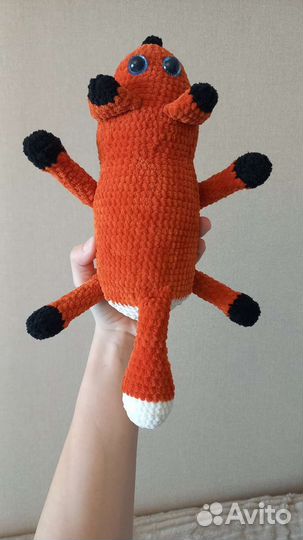 Вязаная игрушка лис 
