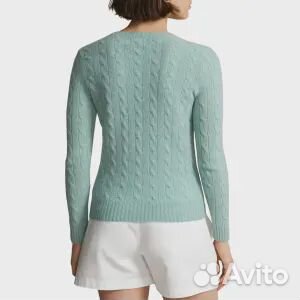 Шерстяно-кашемировый свитер вязания косами Polo Ra